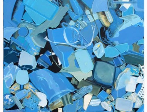 Blue Plastic Litter Painting