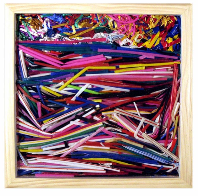 Straws - Environmental Art Wallworks “36 Plastic Panels” - John Dahlsen ...
